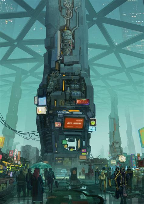 Cyber Tower Mark Zhang On Artstation At Https Artstation