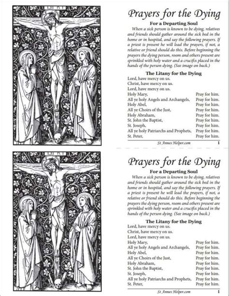 Printable Prayers For The Dying Booklet ️ Prepare For Extreme Unction