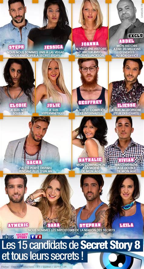 Les 15 Candidats De Secret Story 8 Et Tous Leurs Secrets Ss8