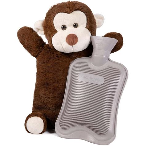 HomeTop Premium Adorable Rubber Hot Or Cold Water Bottle With Cute Stuffed Panda Cover 2 Liters