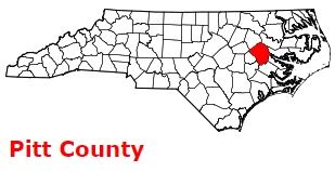 Pitt County on the satellite map of North Carolina 2024. Actual ...