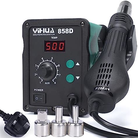 YIHUA 858D Hot Air Rework Station 700W For SMD Soldering And Desoldering With Adjustable