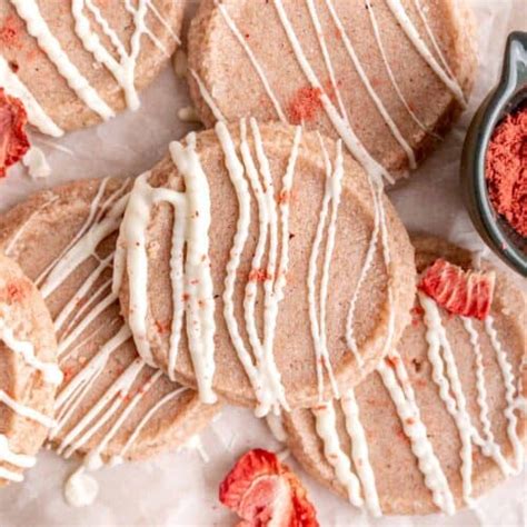 Easy Strawberry Shortbread Cookies Broken Oven Baking