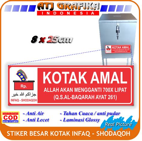 Stiker Kotak Amal Ukuran Besar Sticker Masjid Musholla Lazada Indonesia