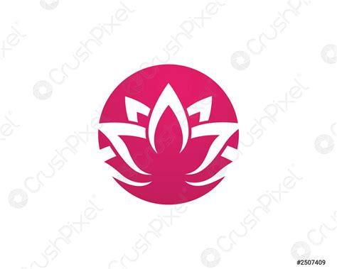 Stylized Lotus Flower Icon Vector Stock Vector 2507409 Crushpixel