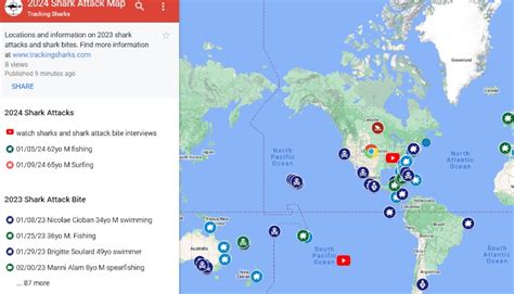2024 Shark Attack Map • Tracking Sharks