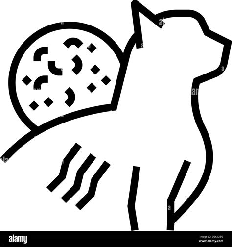 Cat Scratch Disease Line Icon Vector Illustration Stock Vector Image