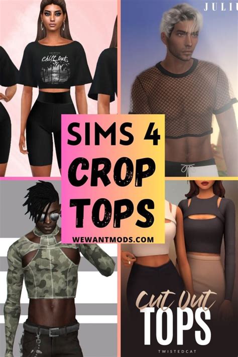 Sims Crop Tops Unlock The Cutest Tops Now Wewantmods On Tumblr