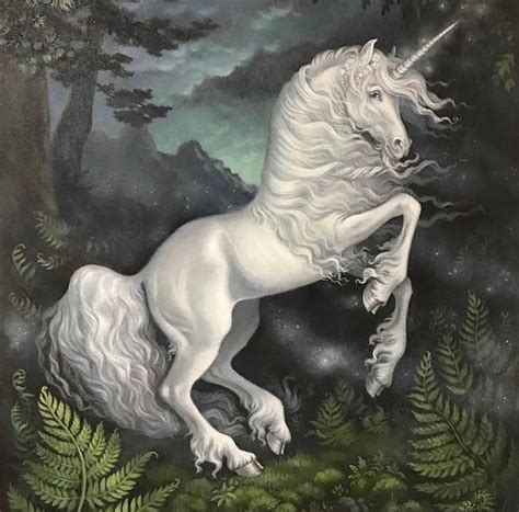 pin    mythical horses unicorn painting unicorn art creature art