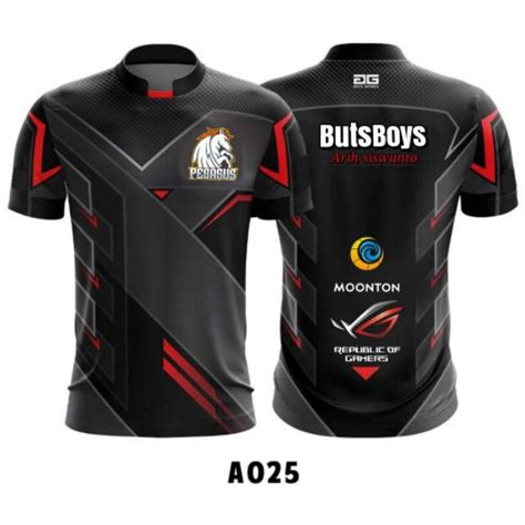 Jual Jersey Baju Kaos Gaming Esports Custom Bisa Pakai Nama Sendiri