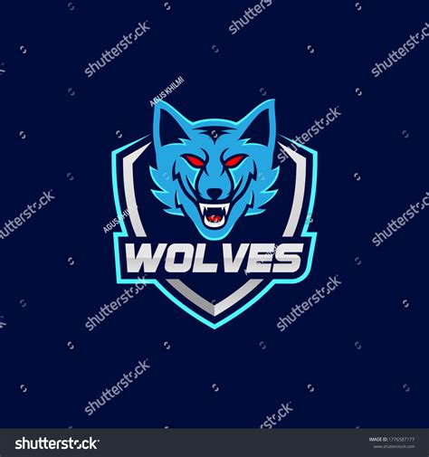 Wolves Mascot Logo Design Template Stock Vector Royalty Free