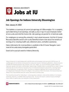 INDIANA UNIVERSITY Jobs at IU / indiana-university-jobs-at-iu.pdf / PDF4PRO