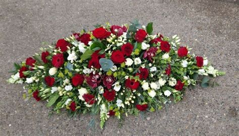 Luxury Burgundy And White Double Ended Casket Spray Flowerzone