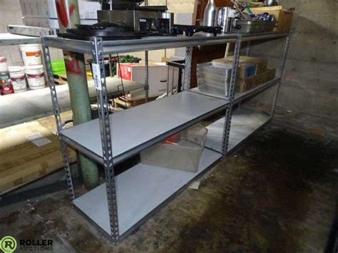 (2) 3-Tier Metal Shelving Unit With Wood Shelves - Roller Auctions