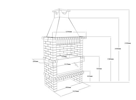 Чертеж мангальной зоны из металла с крышей (71 фото) - красивые ...