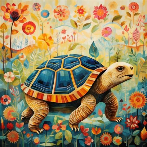 Floral Turtle Calendar Art Free Stock Photo - Public Domain Pictures