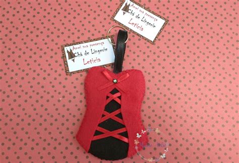 Lembrancinha chá de lingerie corpete Elo Produtos Especiais
