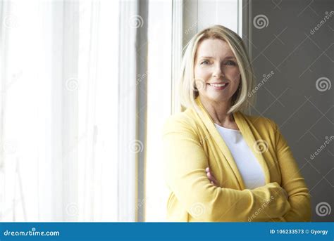 Confident Mature Woman Portrait Stock Image Image Of Camera Happy