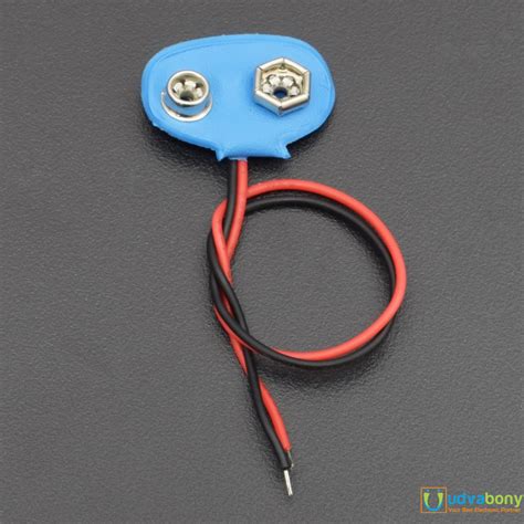 Blue Color DC 9V Battery Clip Connector Lead Socket 6F22 Battery Holder ...