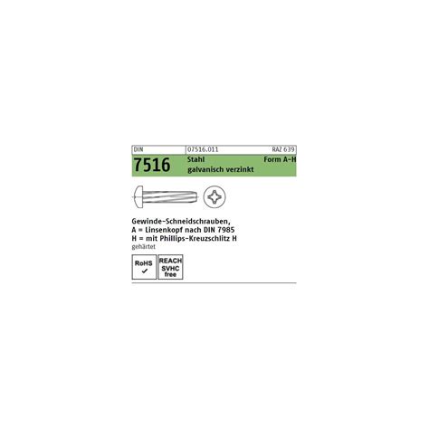 DIN 7516 Schneidschrauben Form A Stahl verzinkt 4x10 2000St., € 46,70