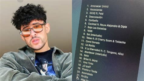 Filtran tracklist del nuevo álbum de Bad Bunny Rumores sobre