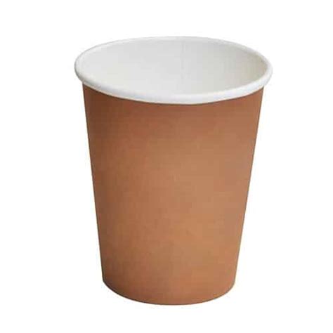 Coffee Cup 12oz S W Pla Coated Plain Brown 50 Slv NM Packaging Supplies