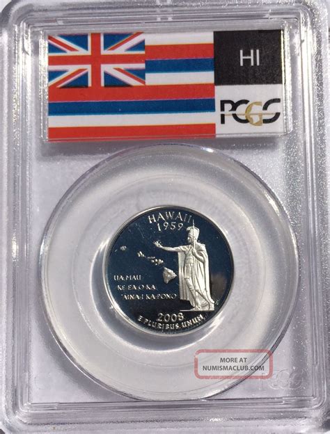 S Flag Silver Hawaii Hi State Quarter Pr Dcam Pcgs Proof