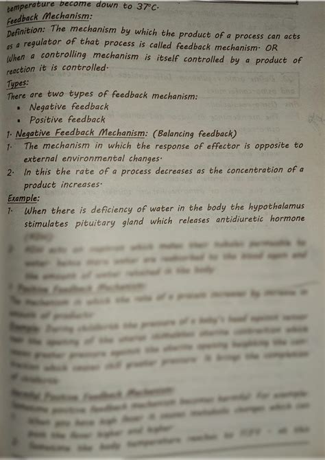 Solution Homeostasis Positive Feedback Mechanism Negative Feedback