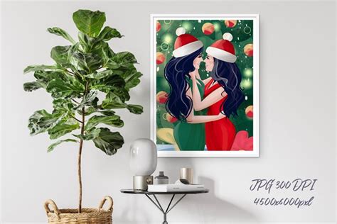 Christmas Gay Couple Design Gay Pride Lgbt Love Women