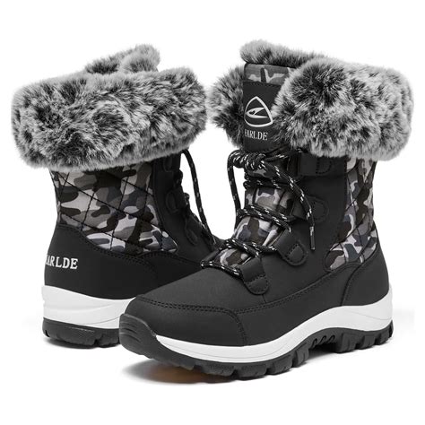 Engtoy Women Snow Boots Winter Warm Shoes Waterproof Comfortable Mid ...