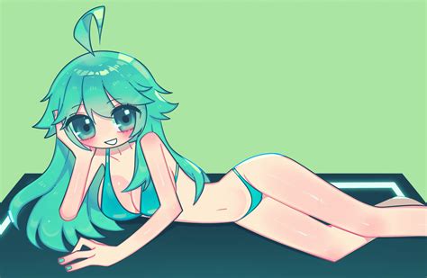 Sus Rule Tan Rule Xxx Highres Girl Ahoge Aqua Bikini