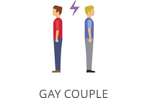 Two Gay Man Couple Quarreled Turned Away Graphic By Pch Vector Creative Fabrica