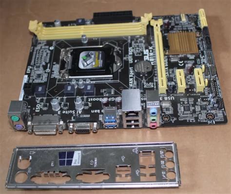 Asus H M K Rev Socket Lga Usb Ddr Motherboard With I O