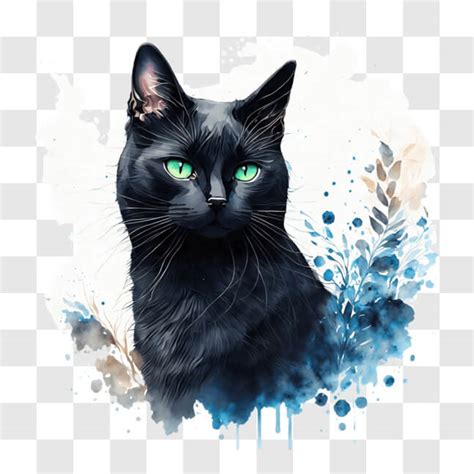 Baixe Ilustração de um Gato Preto Personalidade PNG Creative Fabrica