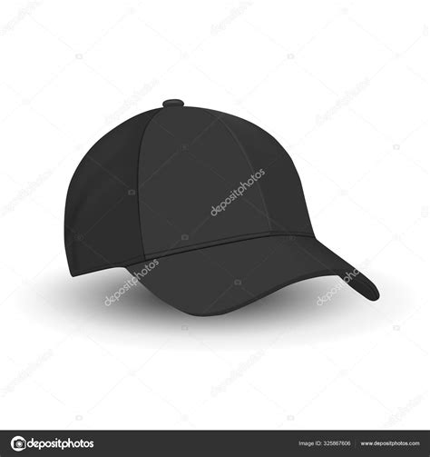 Black Baseball Cap Template