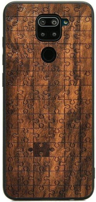 Forestzone Drewniane Etui Xiaomi Redmi Note 9 Puzzle Imbuia Etui Na