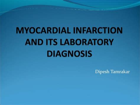 Myocardial infarction and its laboratory diagnosis