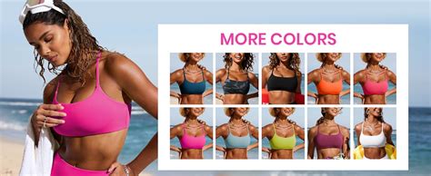 Amazon Crz Yoga Womens Scoop Neck Bikini Tops D Dd Adjustable Spaghetti Straps Bathing Suit