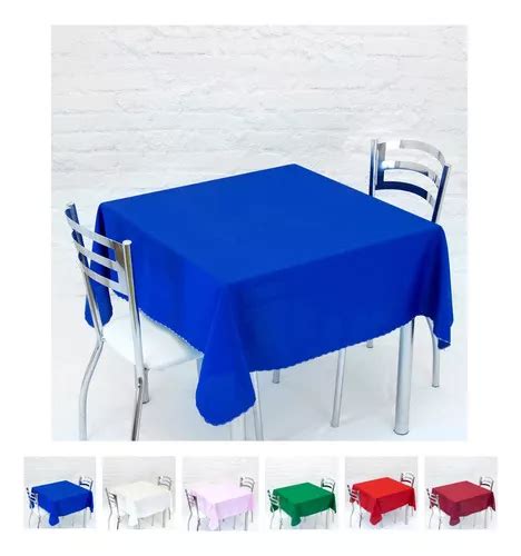 Toalha De Mesa Oxford Lugares Retangular X Liso Cor Azul