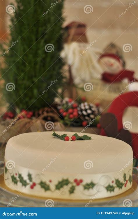 Delicious Special Marzipan Christmas Cake Stock Photo - Image of fresh ...