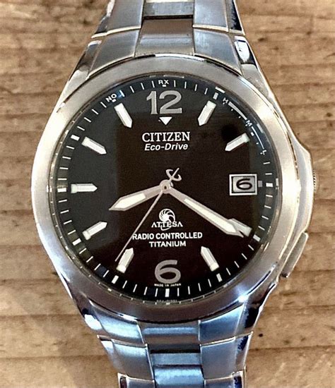 稼働品 シチズン Citizen アテッサ Attesaエコドライブ Eco Drive メンズ腕時計 クォーツ ソーラー電波腕時計 取説