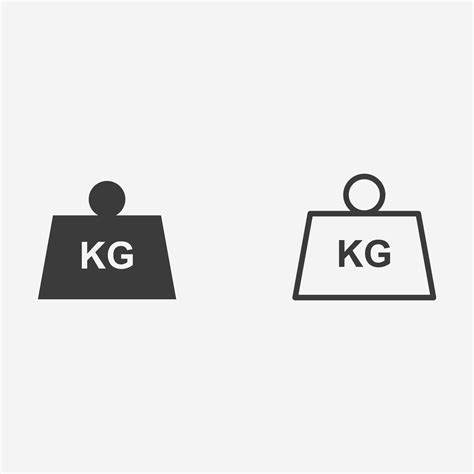 weight icon vector. kg, kilogram, measurement, measure, balance symbol ...