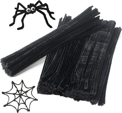 Kids B Crafty 250 Black Pipe Cleaners For Craft 30cm X 6mm Long Black