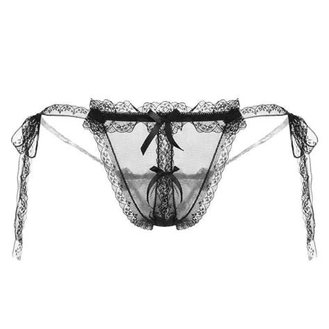 Wholesale Transparent Mesh Bow Lace Panty Best Sexy Lingerie Supplier