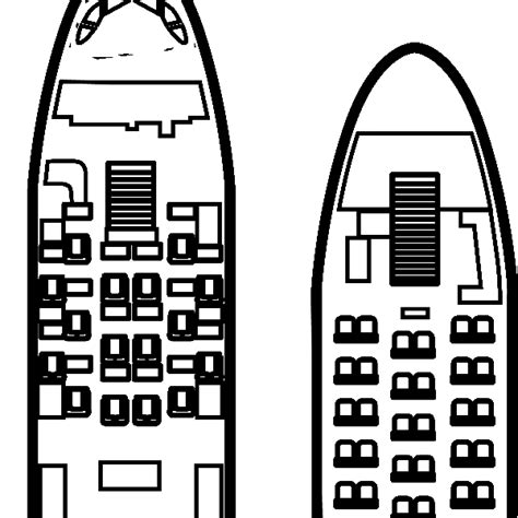 Airbus A380 seat map svg for laser engraving, black outline | Inspire Uplift