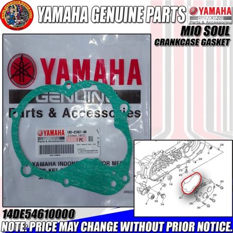 Mio Soul Crankcase Gasket Ygp Genuine D E Lazada Ph