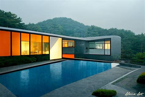 A Beautiful Modern House in South Korea Graphic by Alone Art · Creative ...