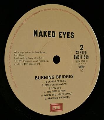 LP 12 Vinyl naked eyes ネイキッドアイズ P トニーマンスフィールド 1983 EMI 帯ライナー
