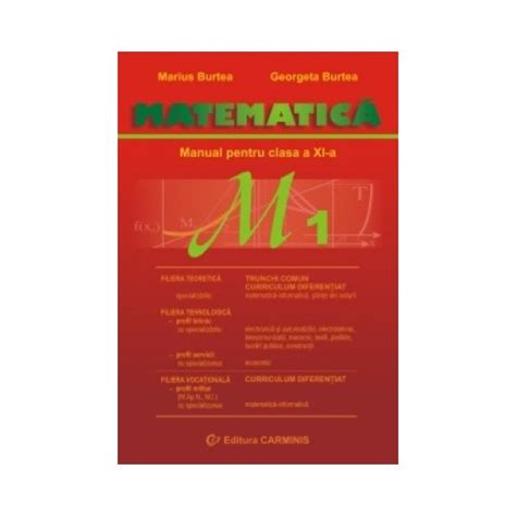 Matematica M1 Clasa 11 Manual Marius Burtea Georgeta Burtea