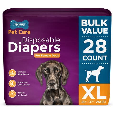 Inspire Pet Care Dog Diapers Female Dogs | Bulk Value Doggie